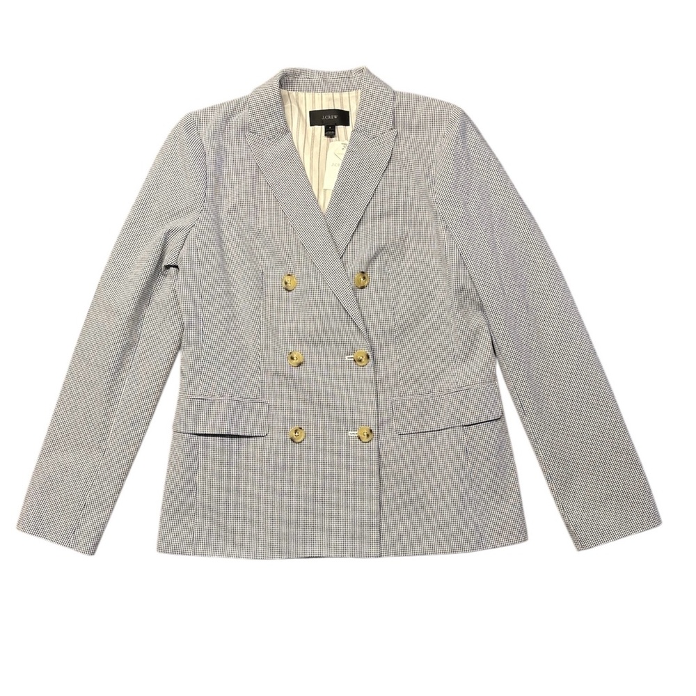 NWT, J. Crew women’s double-breasted lightweight stripe blazer size 6
